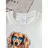 Kids Sweatshirt,Crew Neck Fashion Top, Fun "Cool Dog with Sunglasses" Patterned Sweatshirt, for Everyday Casual Wear, for All Kinds of Daily Outfits