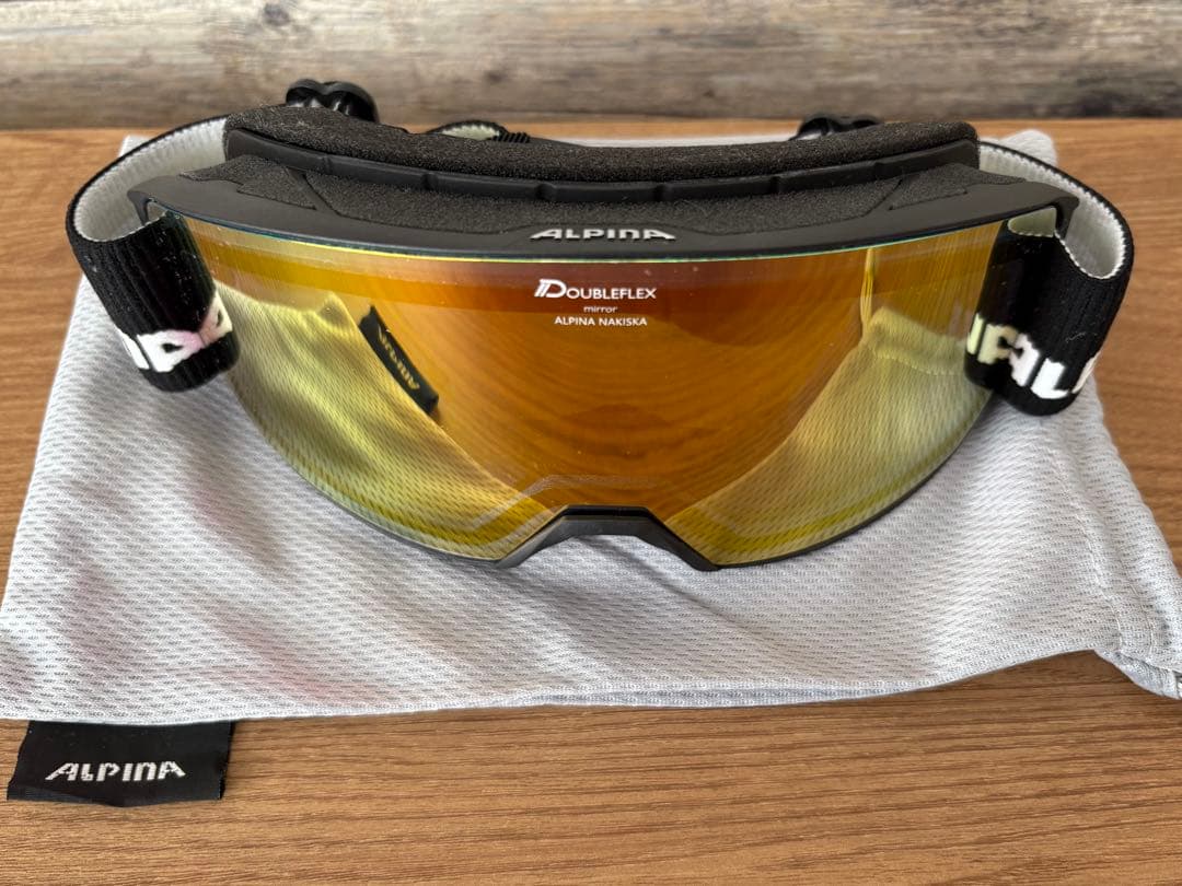 

[USED] ALPINA NAKISKA Q LITE Ski Goggles, Black/Pink