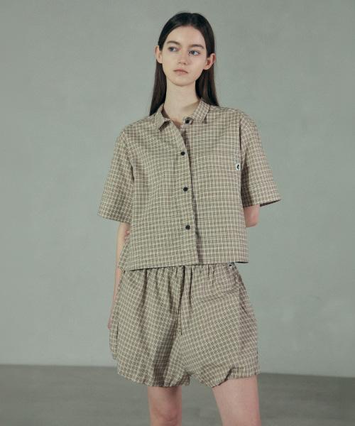 Seideu [W] Cotton Poplin Shirt Pajama Set