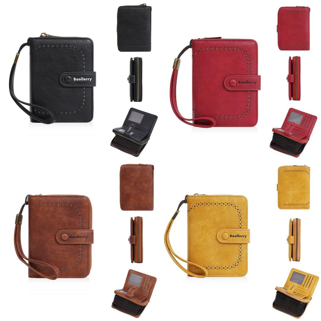 Pu Leather Womens Wallet Card Holder With Antitheft Design For Daily Use