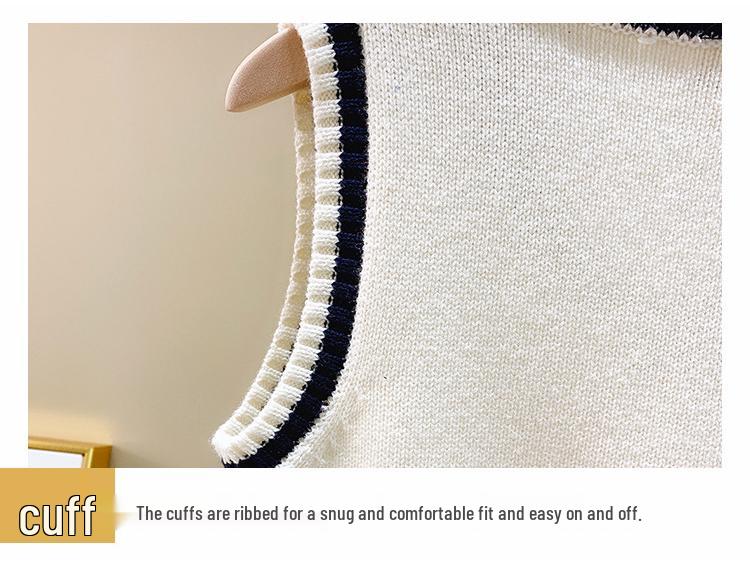 Unisex Strickschulweste: Warme Schülermode für Frühling & Herbst