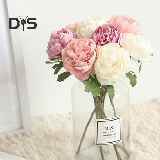 Clear Texture False Tea Rose No Watering Realistic Bridal Bouquet Faux Rose Flower