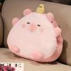 Cartoon Rice Ball Capybar Pillow Blanket Three-in-one Plush Doll Girl Nap Pillow Rest Pillow Warms Hands