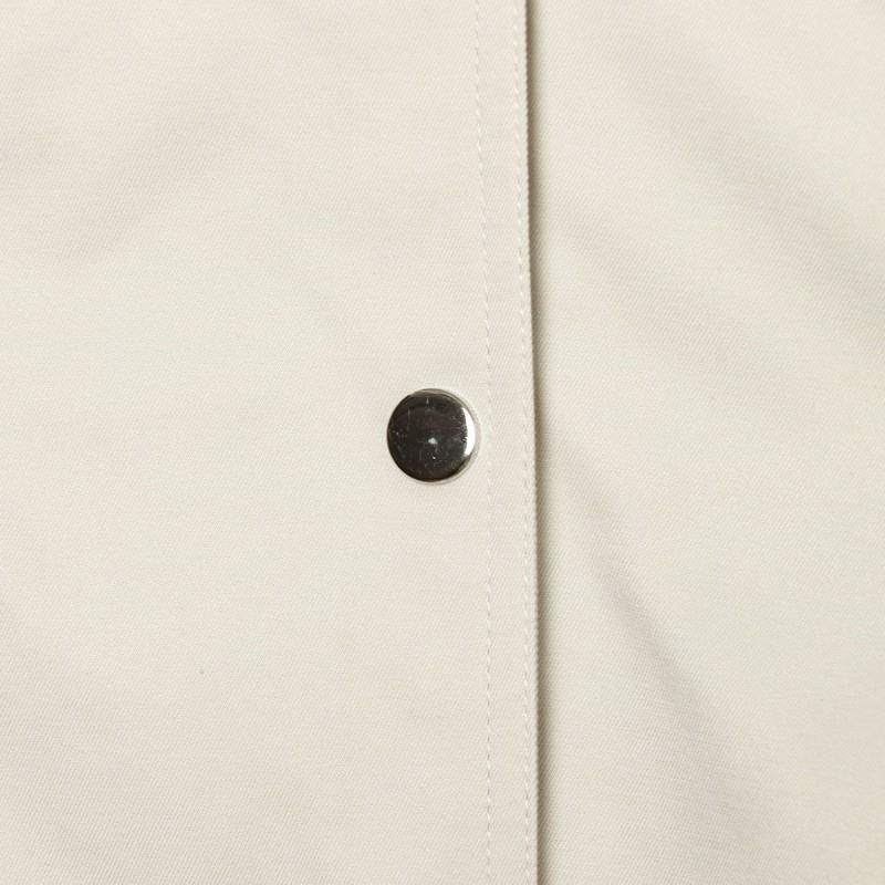 Womens Korean Style Casual Jacket White Contrast Collar Slim Fit Daily Wear