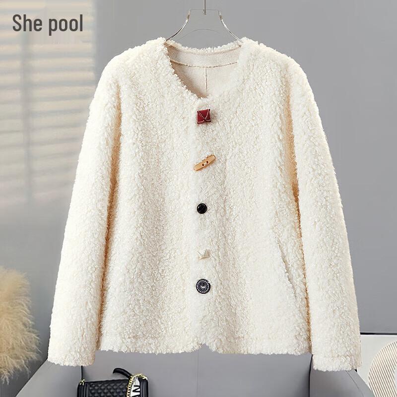 

Women s Round Neck Granular Fleece Jacket L