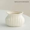 Nordic White Ceramic Vase for Fresh or Dried Flowers – Creative Tabletop Decor for Living Room