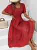2026 European and American women's clothing spring and summer new express buy hot sale V-neck polka dot pullover casual dress