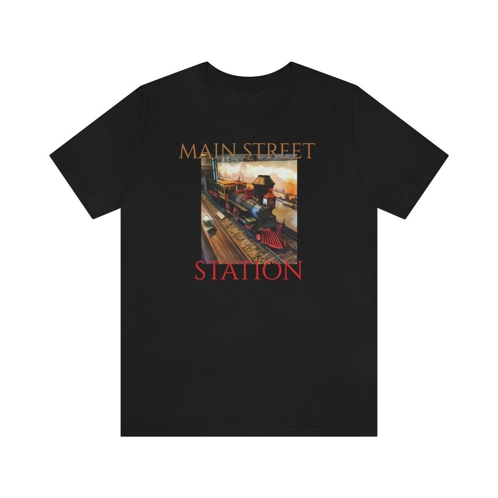 Tee MAIN STREET STATION TRAIN Unisex T-Shirt S
