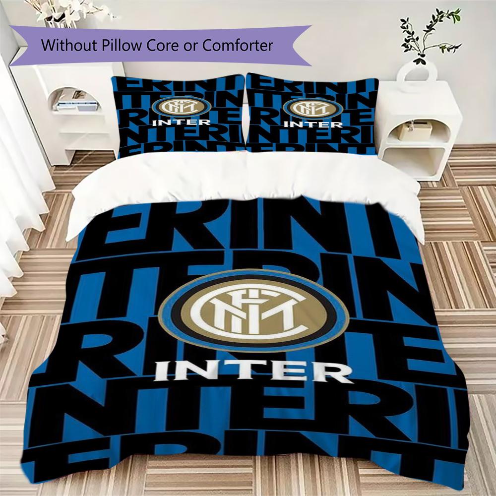 Inter Milan Patronen Beddengoed Dekbed Set Dekbedhoes Kussensloop Huisdecoratie Verjaardagscadeau (1 dekbedovertrek + 2 kussenslopen (zonder vulling))60