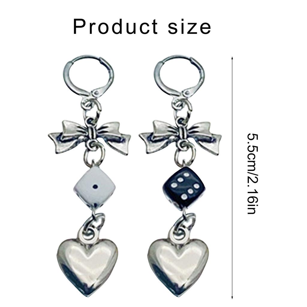 Fashionable Dice Earrings Charm Trendy Ear Pendant Ornament Modern Dice Earrings for the Fashion Forward Crowd