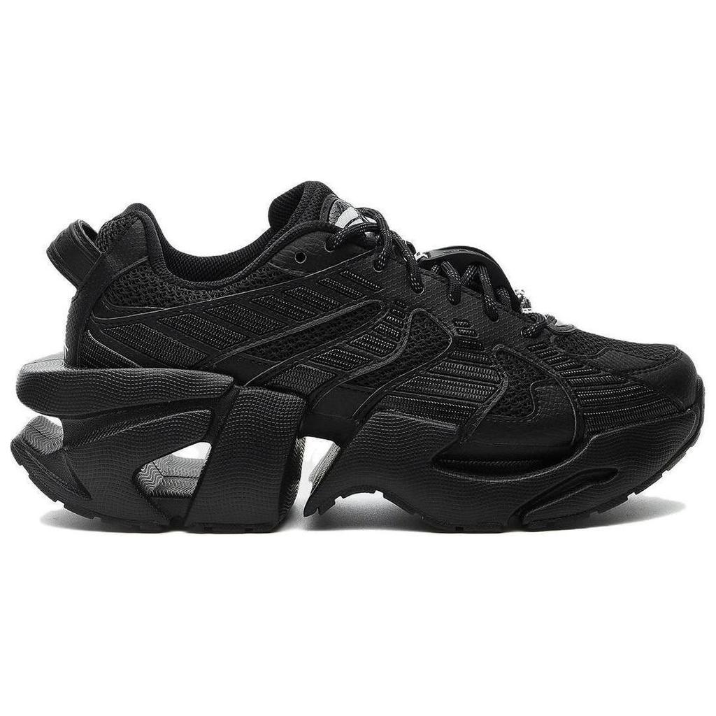 FILA Space Textile, Synthetic Leather, TPU Low top Chunky Sneakers Women's Black F12W324103FBK