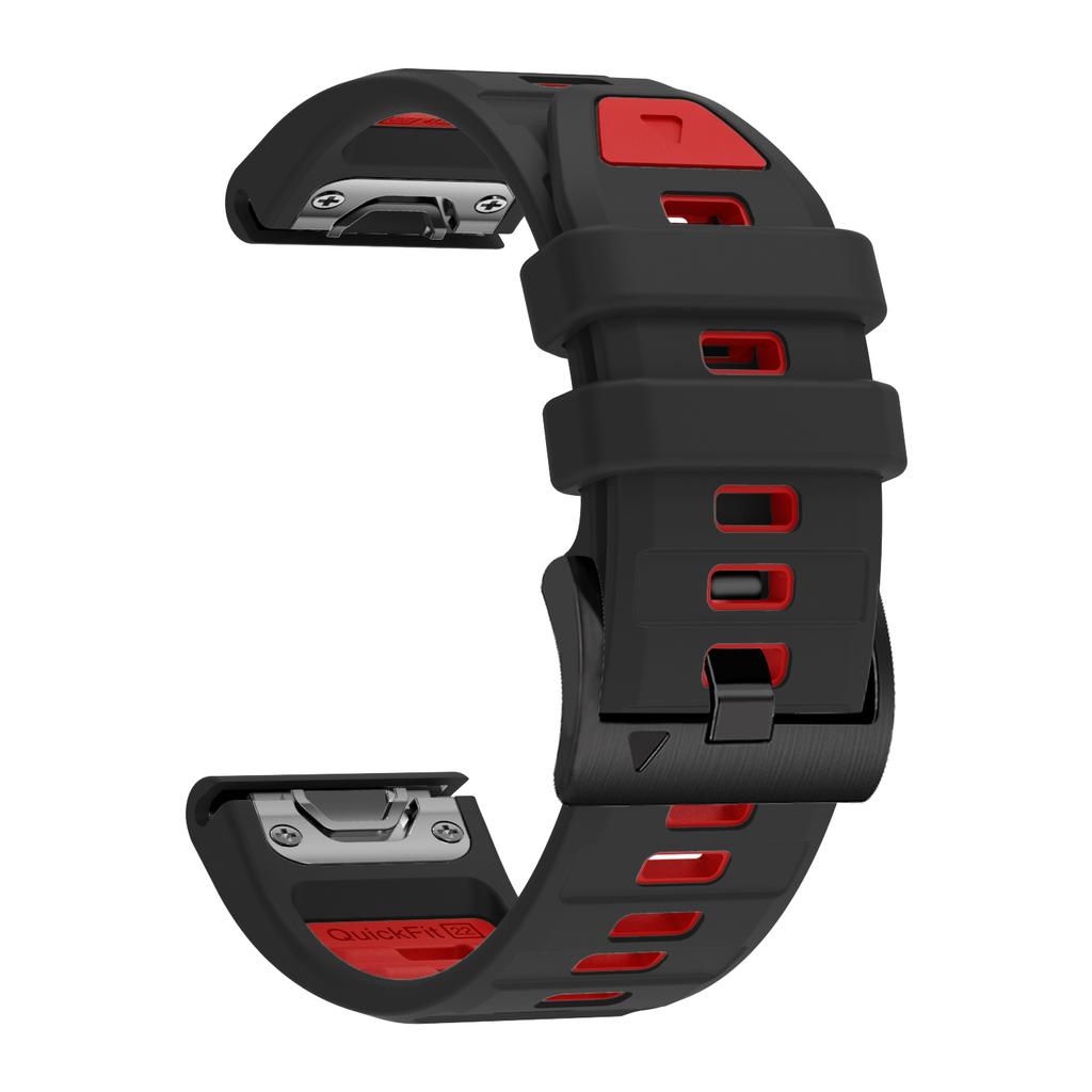 Řemínek k hodinkám Tactix 8 pro Garmin Fenix 8 47mm 51mm 7 7X 6 Pro 5 5X/Epix Pro/Descent G1 G2 QuickFit 22/26mm Silikonový náramek