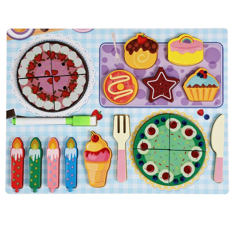 Interactive Wooden Play Kitchen & Cutting Toy Set for Kids