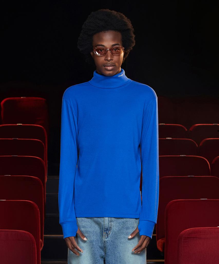 UNALLOYED Turtleneck Knit T-Shirt / Blue