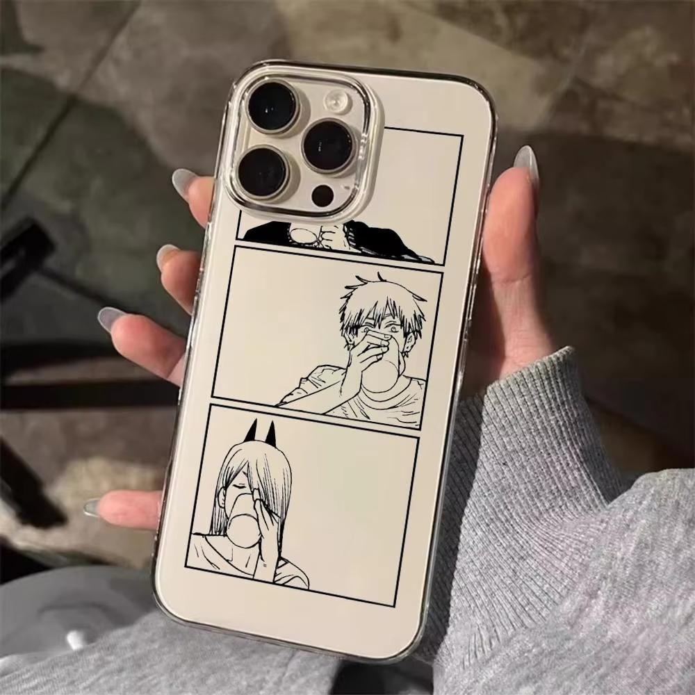 Cool Anime Girl Chainsaw Man Phone Case For iPhone 17 Air 16 e 15 14 13 12 11 Pro Max Plus Mini SE 2020 2022 Back Cover
