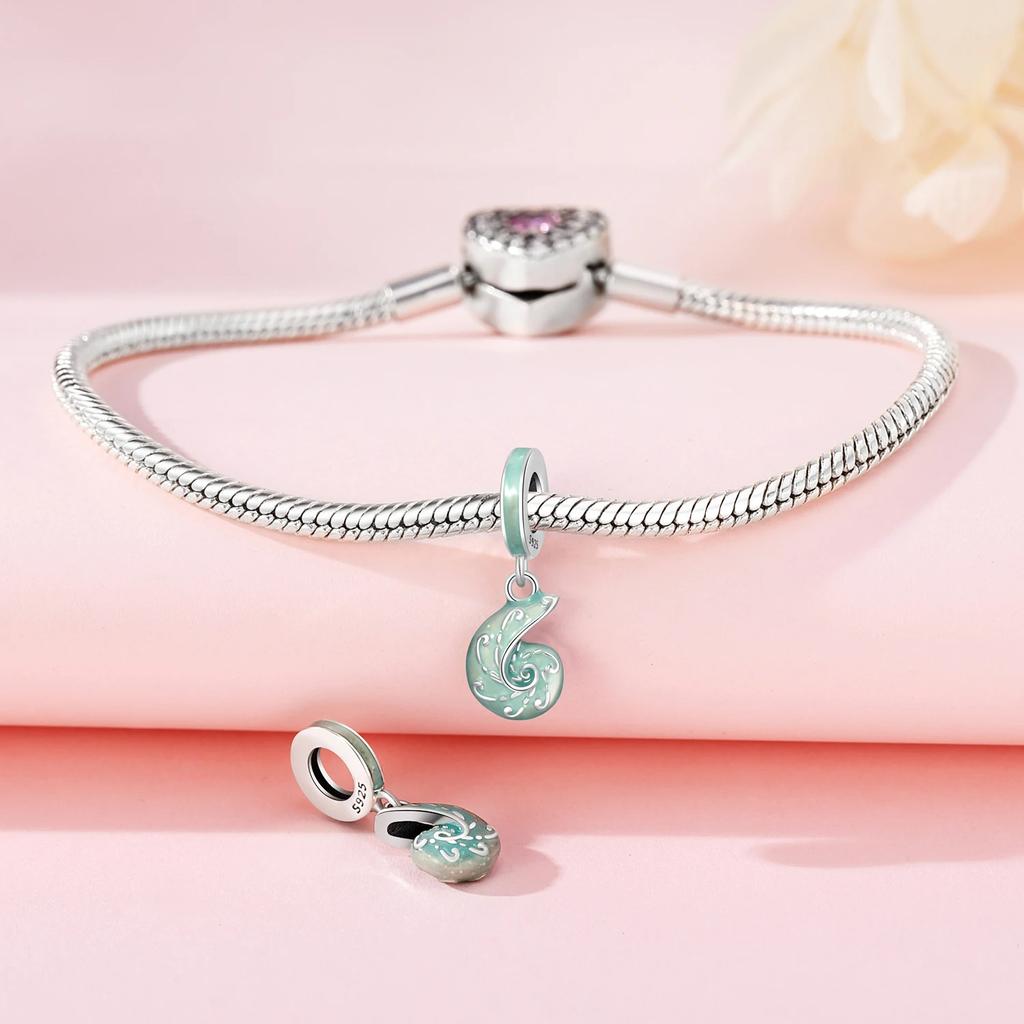 Sommer Kupfer Meer Meerjungfrau Muschel Anhänger Perlen Passend für Charms Original Armband für Frauen Schmuckherstellung