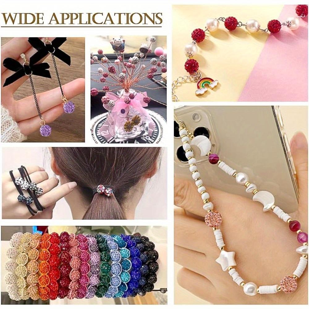 20/50/100pcs Sparkling Solid Color&Gradient Glass Soft Clay Decorative Beads Soft Clay Beads Loose Beads DIY Starry Sky Barrier Beads Jewelry