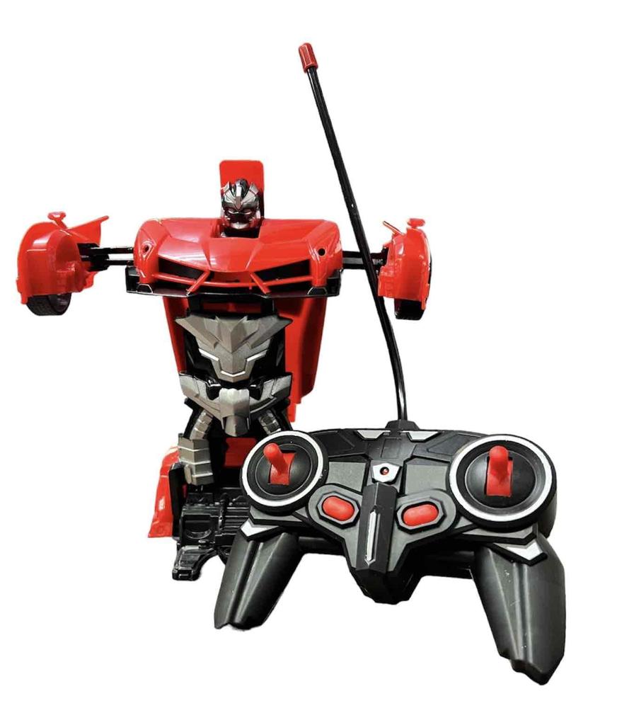DEFORM ROBOT Radio Controlled Robot Transforming Radio Controlled Toy Glowing Running Transforming Red