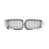 Rejillas cromadas plateadas para parachoques delantero de coche, parrilla para BMW Serie 3 1999-2002 E46 M3 323 i/is 325Ci 328 i/is/Ci 330Ci 2