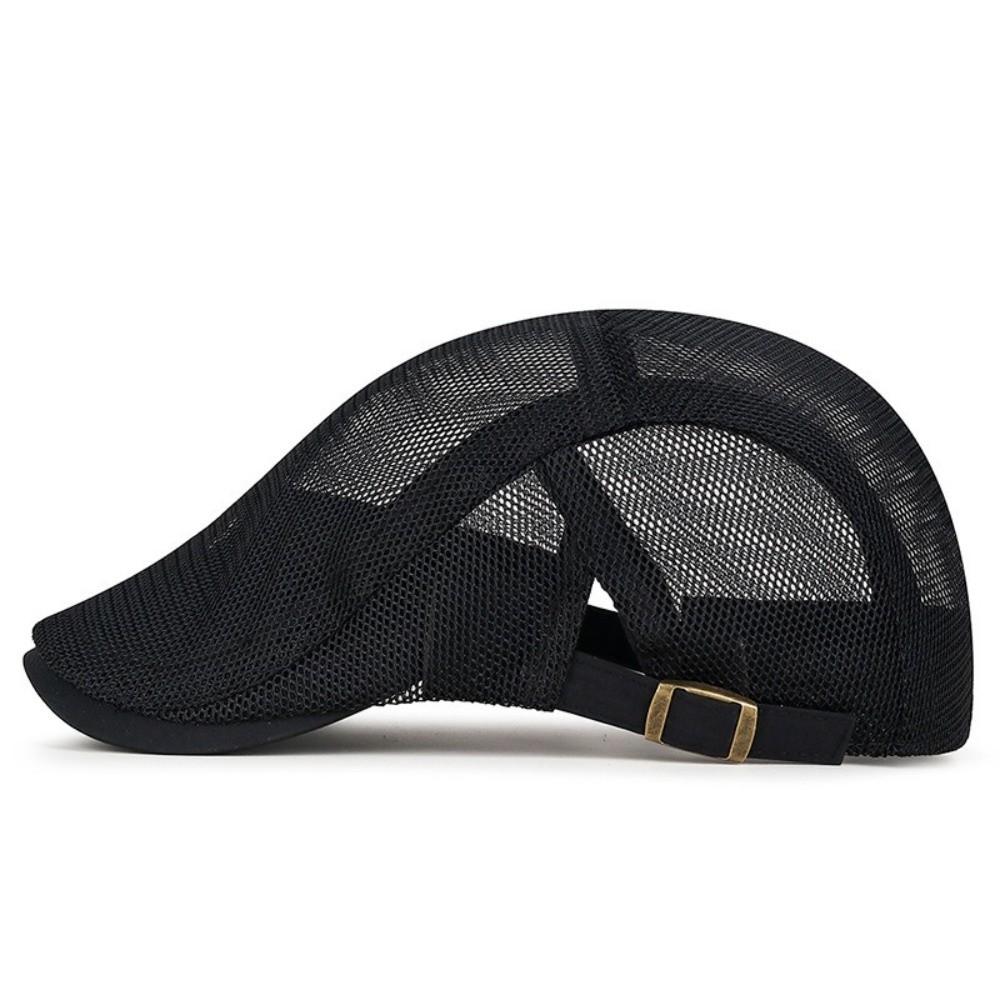 Casual Outdoor Beret Men's Hat Breathable Mesh Forward Cap Spring Summer Adjustable Thin Sun Hats Flat Gorras
