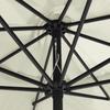 390 Cm Metal Mast Sun Umbrella In Sand White