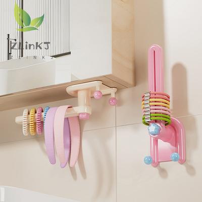 1Pcs Plastic Hairband Storage Hook L-Shape Space Saving Hair Tie Display Holder Waterproof Scrunchies Storage Rack Kitchen