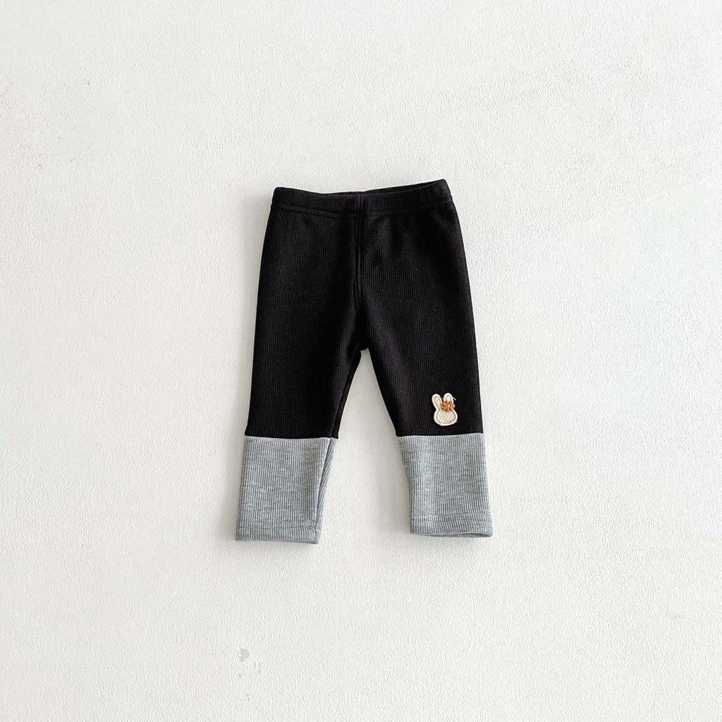 Girls' Cartoon Rabbit Patchwork Leggings - Autumn/Winter Infant Pants