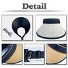 Sun Long Brim CA554 [White Fang] Visor, Visor, Plain, Hat, Foldable, Lightweight, Running, Cap, Women's (Black)