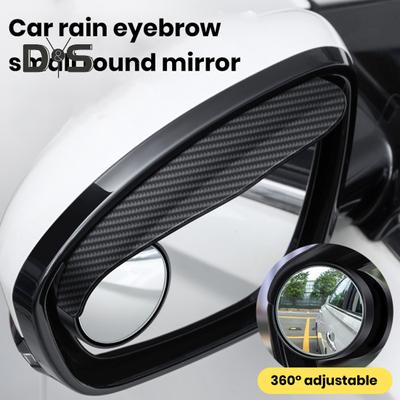 Bil Rearview Regn Øyenbryn Blindsone Speil Lite Rundt speil 360 grader Vidvinkel Rammeløs Parkering Hjelpespeil