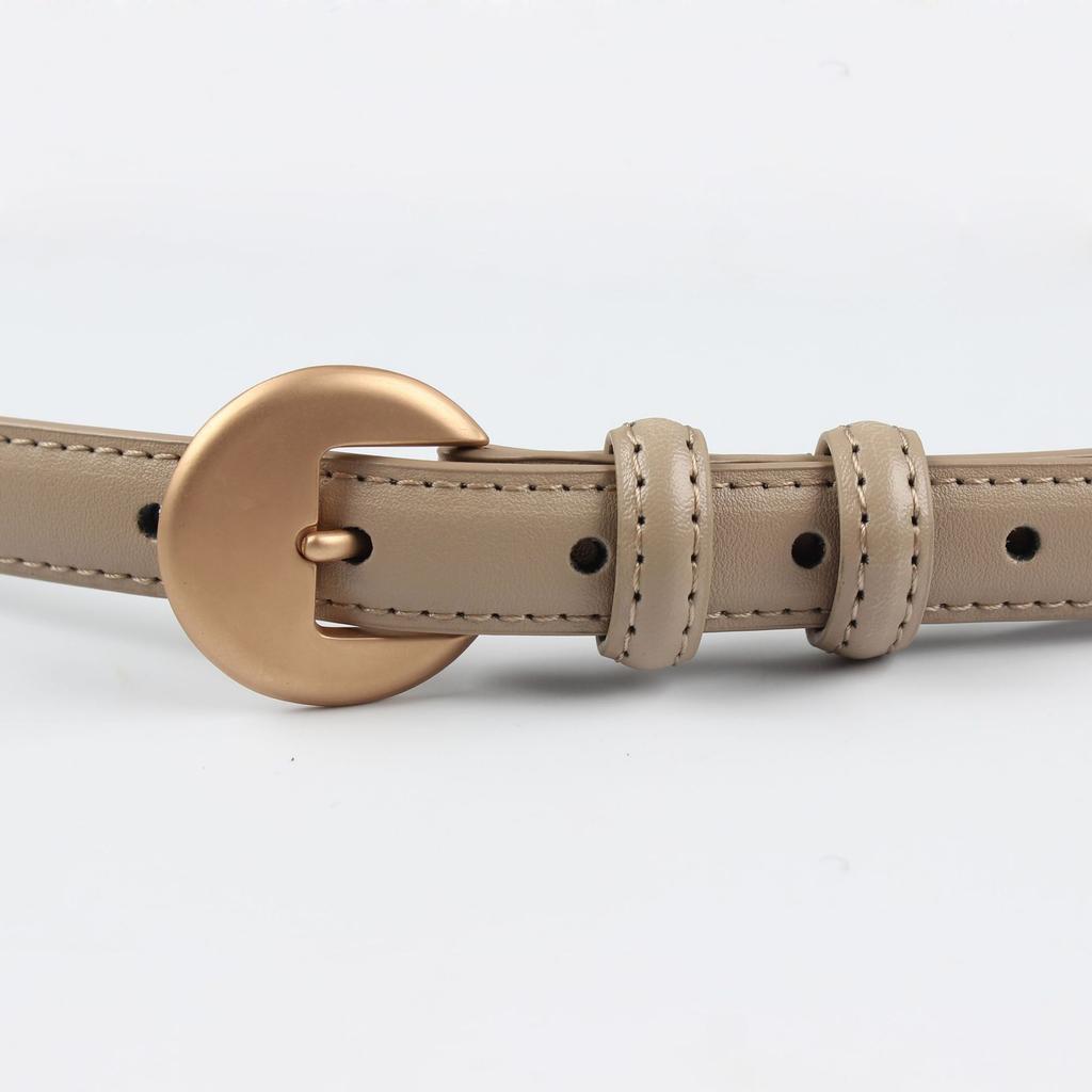Women'S Leather Thin Belt Decorative Shirt Waist Seal With Dress Suit Waist (2Cm 8 Colors Optional)