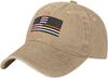 Thin Orange Line Flag Ripped Baseball Cap Vintage Washed Cotton Outdoor Adjustable Unisex Dad Hat