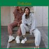 Sportswear And Warm Womens Hoodie Pants Set