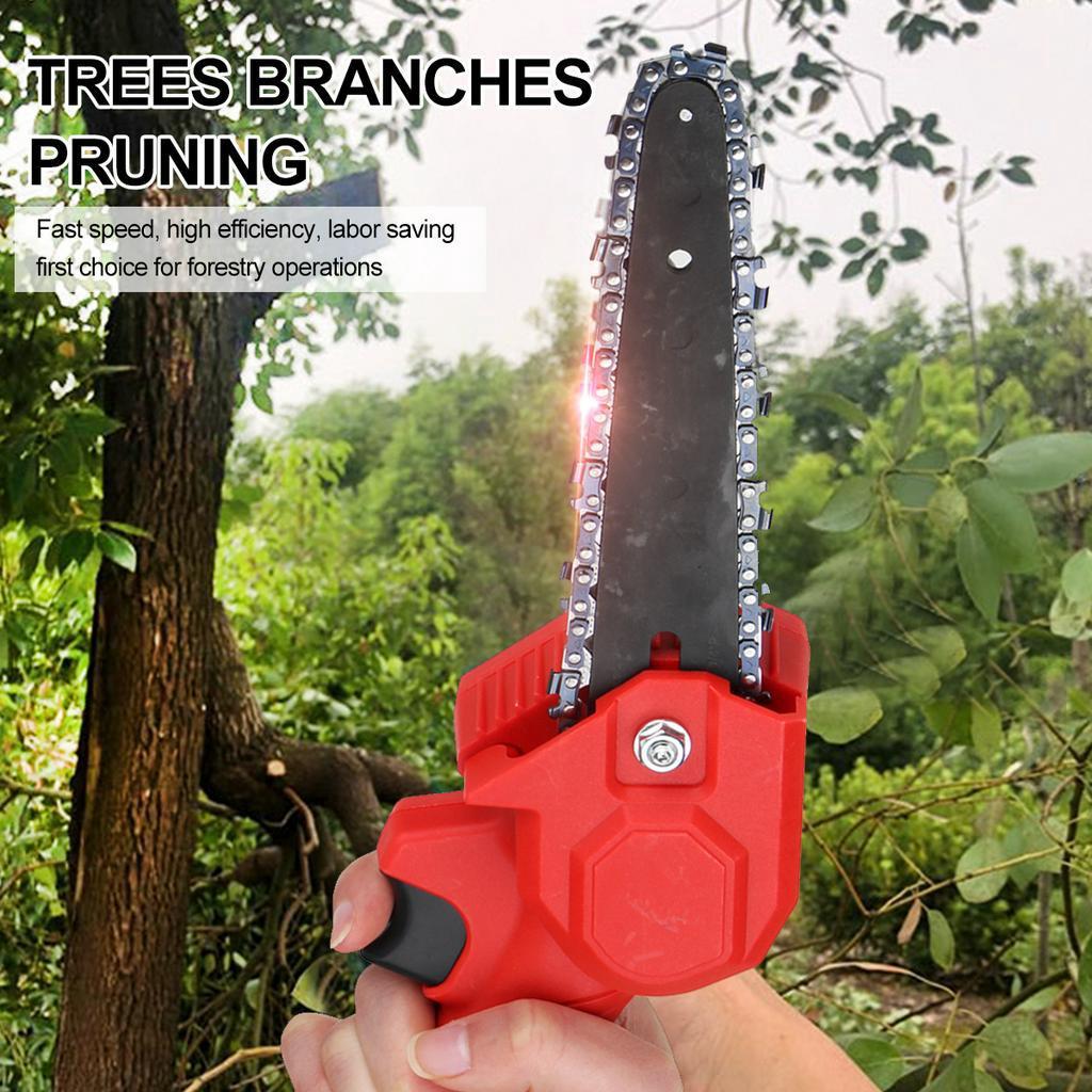 Cordless Electric Protable Chain saw 6-Inches For Tree Branch Wood Cutting Tool Kits For Wood Cutters Electric Mini Chainsaws 24V