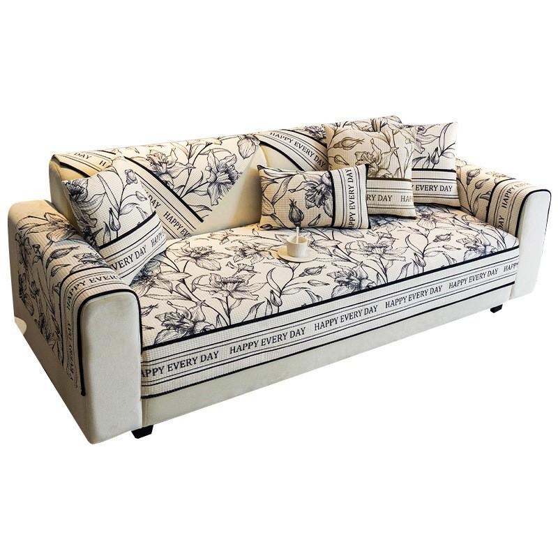 Corn Velvet Sofa Cushion Winter New Chinese Style Sofa Cover Autumn and Winter Thickening Plush Backrest Cover Towel