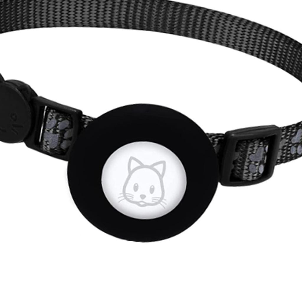 Locator Cat Collar Prevent Lost Reflective GPS Cat Collar with Safety Buckle and Bell for Small Pet