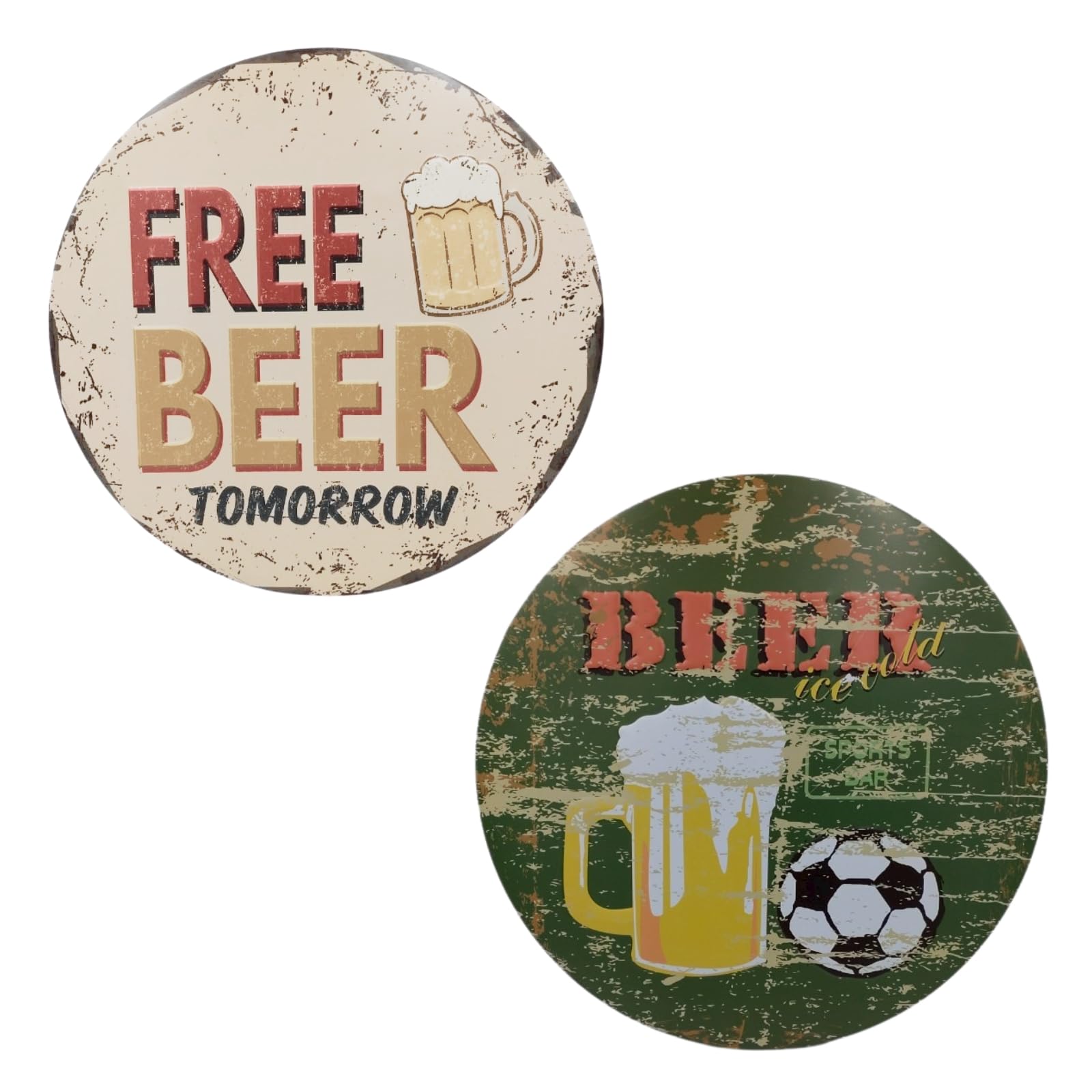 

S.T.S.G. Tin Sign, American, Set of 2, Retro Vintage BBQ Wall Decor Metal Plate Bar (C)