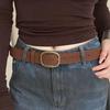 Luxury Design Business Waist Belt Pin Buckle Waistband Fashion Suede Leather Belt  For Women