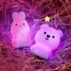 Desktop Ornaments Silicone LED Night Light Cute Mini Desk Lamp Creative Soft Sleeping Light Gift