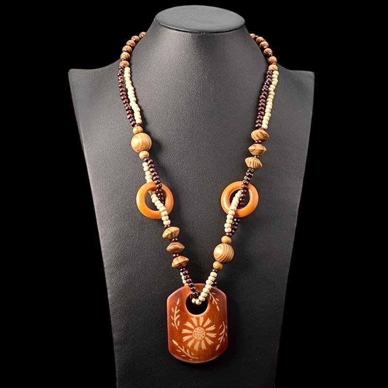 

Boho Vintage Statement Long Sweater Chain Necklace Ethnic Pendant Unisex Fashion Handmade Antique Trendy Jewelry Accessories