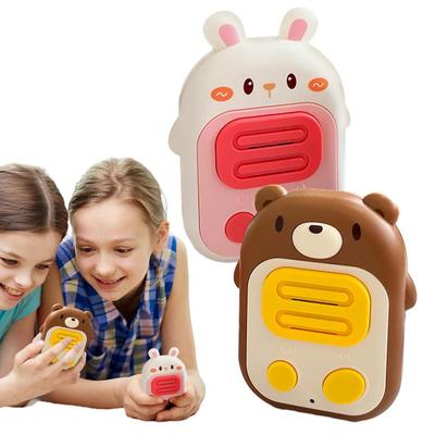 2Pcs Portable Kids Handheld Talkie Walkie 500M Cute Cartoon Bear Rabbit Intercom Interphone Machine Child Outdoor Toys Kids Gift