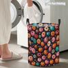 Collapsible Laundry Basket Large Round Waterproof Fabric Hamper Dirty Clothes Storage Bin Toy Organizer with Handles