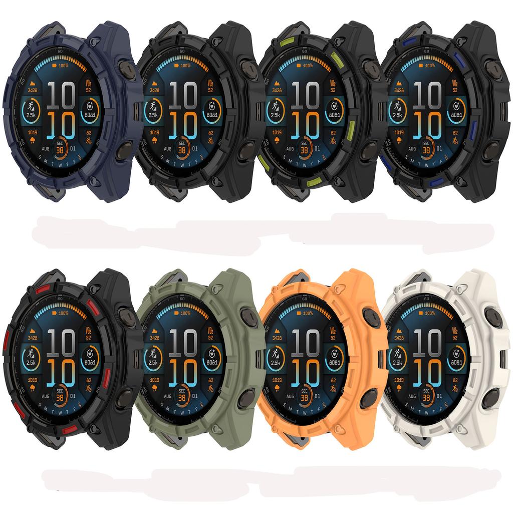 Soft TPU Case Armor Hollow Out Case For Garmin Quatix8 51 47MM Smartwatch Accessories Silicone Protective Case Replacement