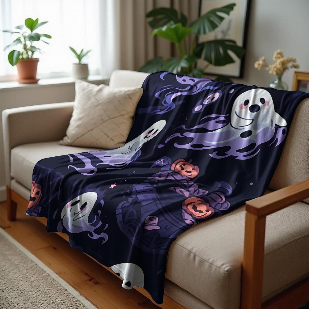 Cartoon Flat Leopard Texture Anime Cartoon Flannel Blanket Soft Warm Throw for Bedroom Sofa Car Kids Holiday Gift