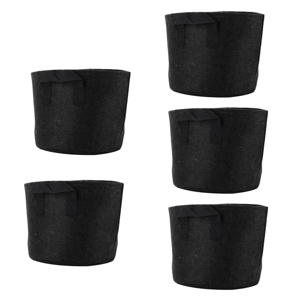 5PCS 3 Gallon Grow Bags Non Woven Fabric Gardening Pots Vegetable Potato Tomato Flower Growing