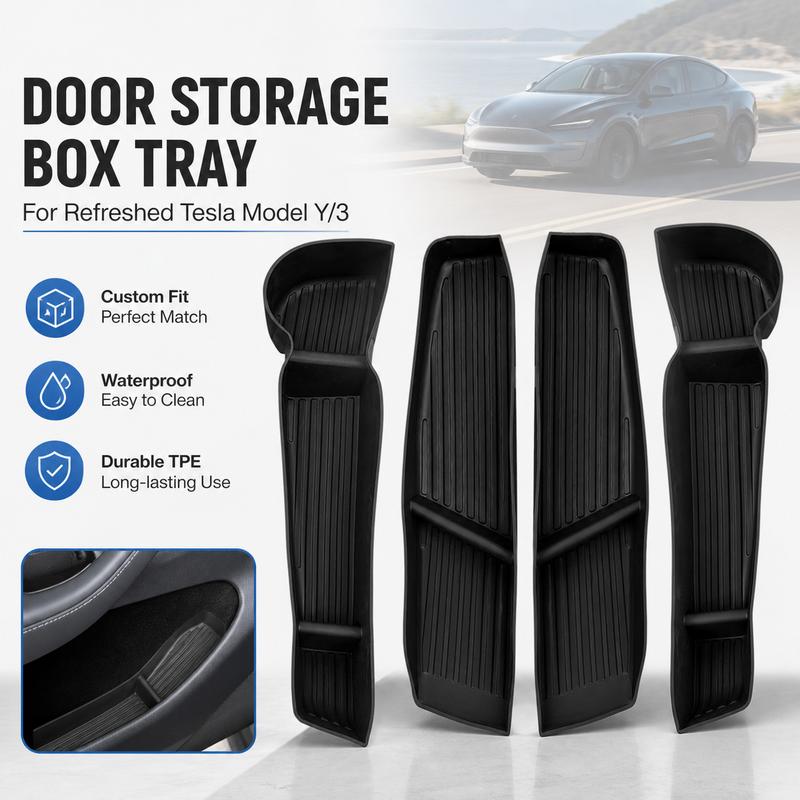 For Tesla Model Y/3 2024-2026 Juniper Highland Door Storage Box Door Slot Mat Organizer Tray