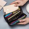Modă Nouă Portofel Lung Clasic Țesut Manual Portofel de Damă Capacitate Mare Plic cu Fermoar pentru Bărbați
