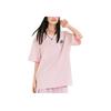 Skechers Sports Lifestyle Series Logo Loose Round Neck Pullover Short Sleeve Breathable T-Shirt Unisex Tops Gray Pink L225U119-01NX