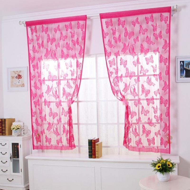 1 st Fönstergardiner 100*200cm Hängande Snöre Festival Fjärilsgardin Fönsterpaneler Dörröppning Linjegardiner Avskärmningsnät