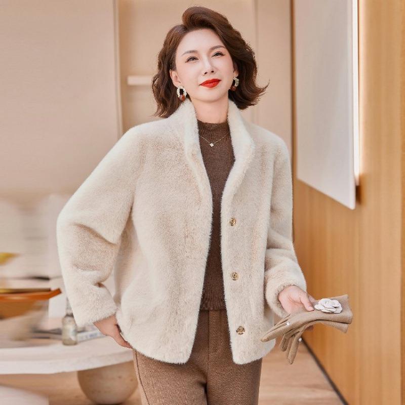 Winter mink velvet jacket women's light luxury new autumn and winter noble imitation fur coat short