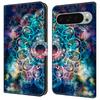 For Google Pixel 9 Pro XL Case Pattern Printed Protective Cover TPU+PU Leather Flip Phone Case